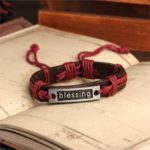 Handmade PU Leather Bracelet Blessing Tribal Bohemian LB-028