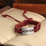 Handmade PU Leather Bracelet Heart Harmony Tribal Bohemian LB-031