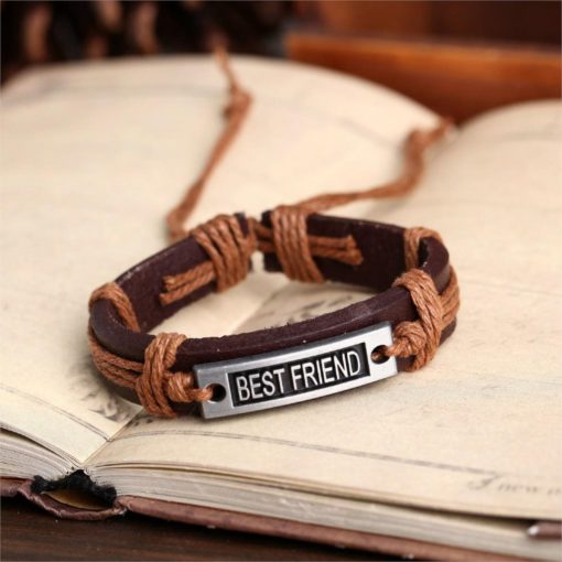 Handmade PU Leather Bracelet Best Friend Tribal Bohemian LB-030