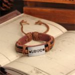 Handmade PU Leather Bracelet Heart Harmony Tribal Bohemian LB-031