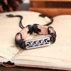 Handmade PU Leather Bracelet Turtle Tribal Bohemian LB-027