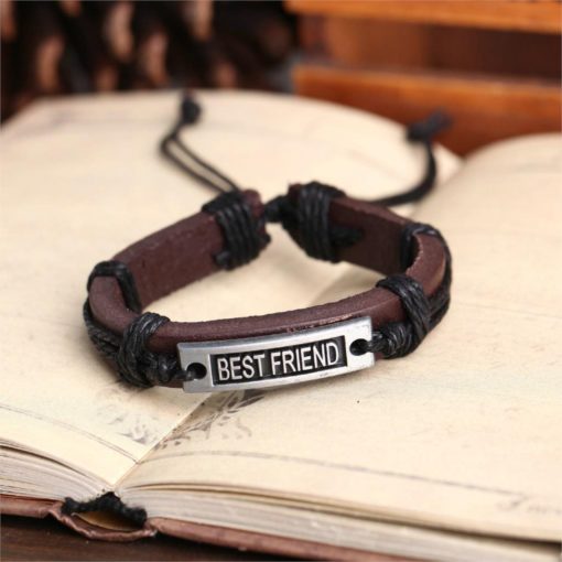 Handmade PU Leather Bracelet Best Friend Tribal Bohemian LB-030