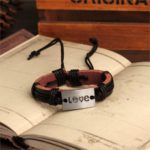 Handmade PU Leather Bracelet Heart Harmony Tribal Bohemian LB-031