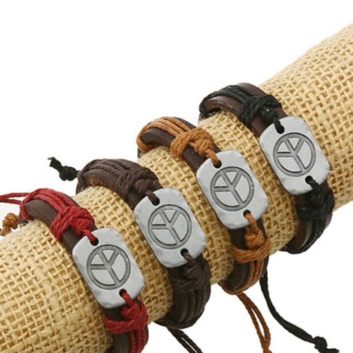 Handmade PU Leather Bracelet Harmony Tribal Bohemian LB-025