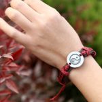 Red Yin Yang Leather Bracelet