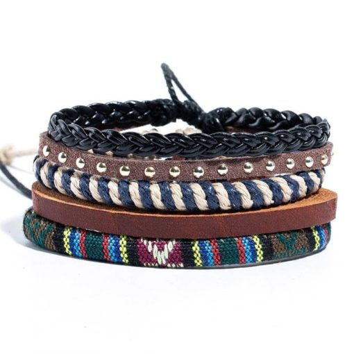 Tribal Braided Leather Bracelet - Leather Bracelets Australia