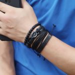 Midnight Harmony Bead Leather Bracelet