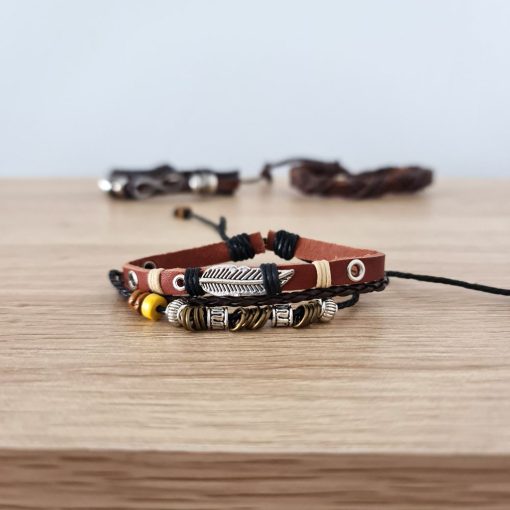 Aztec Harmony Leather Bracelet