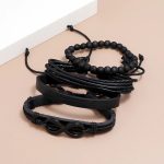 Midnight Harmony Bead Leather Bracelet