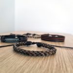 Leather Bracelets Set Brown with Hemp