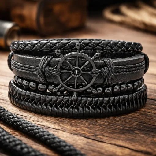 Midnight Sailor Leather Bracelet Midnight Sailor Leather Bracelet