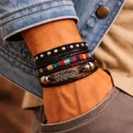 Colourful Leather Bracelet Woven