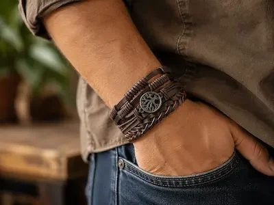 Brown Leather Bracelets Brown Leather Bracelets